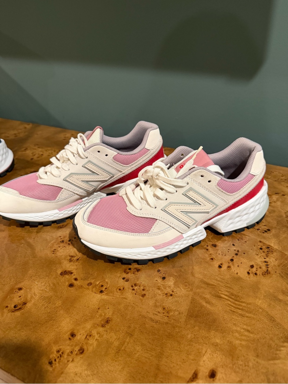 New Balance FIG Women's Pink and Cream Athletic Sneakers